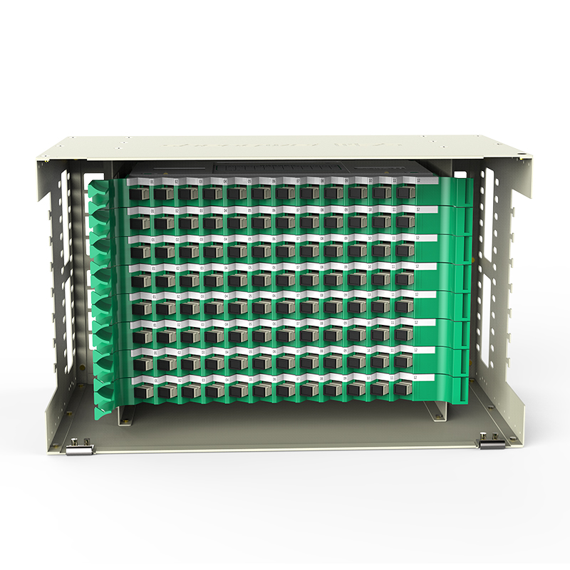 ODF-1096S-M 96芯ODF光纖配線架高度6U SC多模滿配含尾纖和法蘭 適用19英寸機柜 抽拉式帶上柜配件 