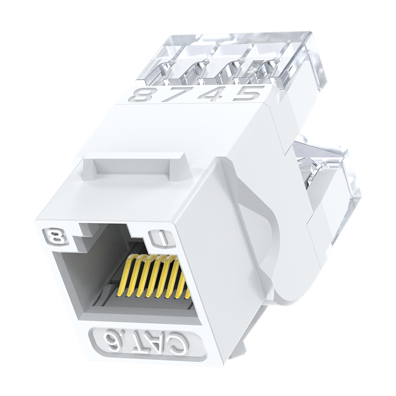 CMK6004H 六類網絡模塊 CAT6千兆網線面板連接器非屏蔽 RJ45水晶頭電腦插座連接頭直通頭 單個裝