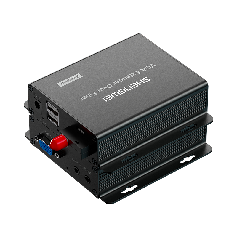 DVGD014P VGA光端機 商用級高清音視頻光端機 VGA光纖收發器光纖延長器 FC接口20KM一對